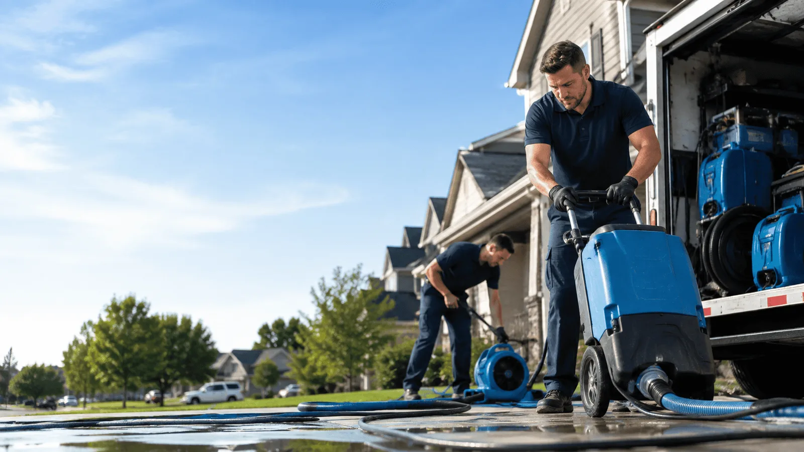 Dehumidification being performed in Saint Louisville, OH